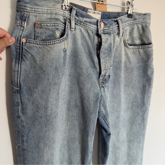 Free People Unknown Legend Mid Rise Skinny Jeans Sea Mist Gray | Size 30 - Picture 4 of 9